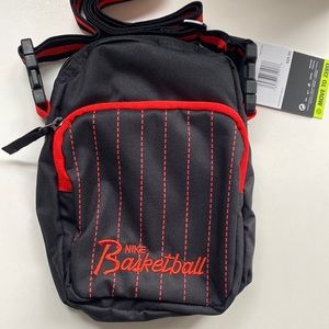 NWT Nike Basketball Heritage Crossbody Bag DD7234-010 (Black/Red)